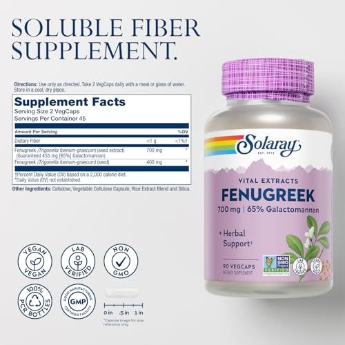 cápsulas veganas de fenogreco SOLARAY