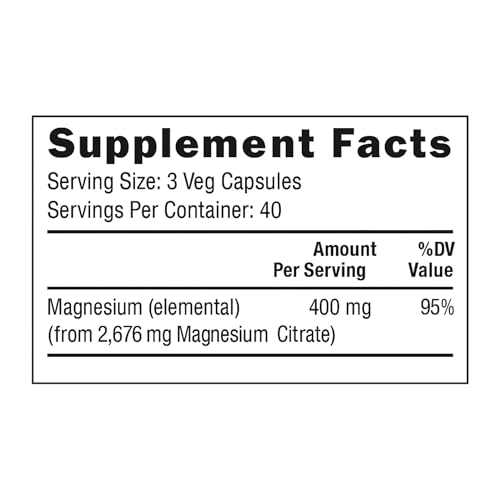 cápsulas veganas de magnesio 400mg