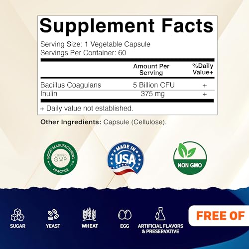 cápsulas vegetales de Bacillus Coagulans