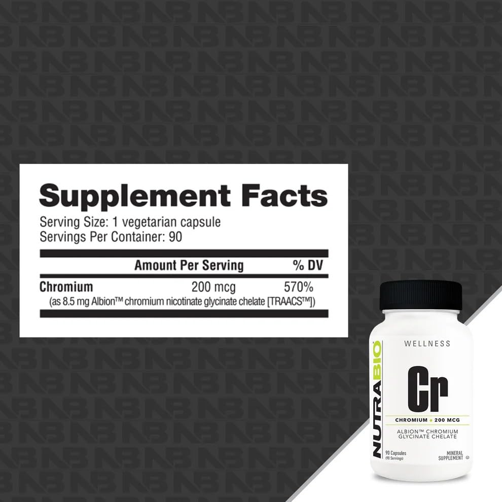 cápsulas vegetales de cromo 200 mcg