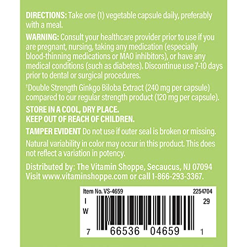 Cápsulas vegetales de Ginkgo Biloba