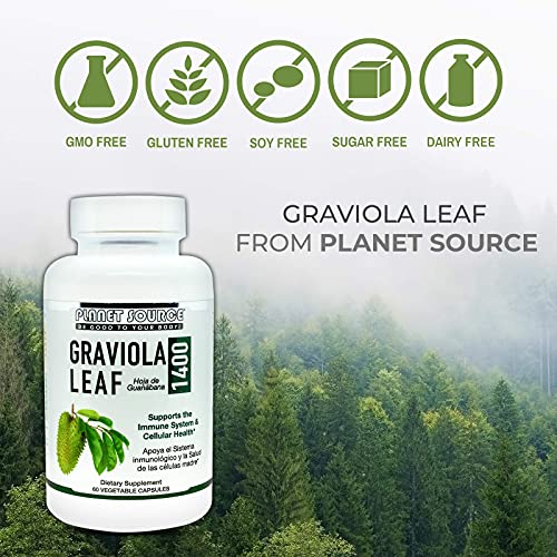 Cápsulas vegetales de Graviola de 1400mg