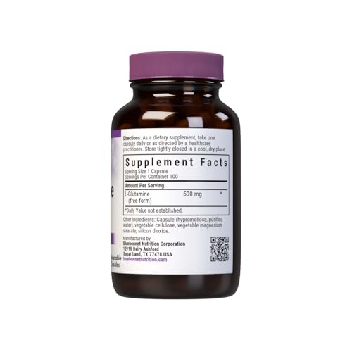 Cápsulas vegetales de L-Glutamina sin gluten