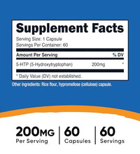 Cápsulas vegetarianas de 5-HTP sin gluten
