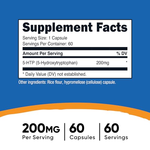 Cápsulas vegetarianas de 5-HTP sin gluten