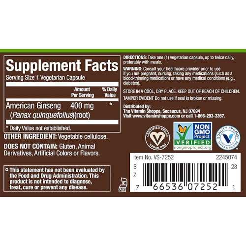 cápsulas vegetarianas de ginseng natural