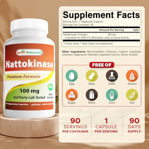 cápsulas vegetarianas de nattokinasa 100 mg