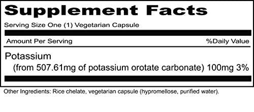 Cápsulas vegetarianas de potasio para energía