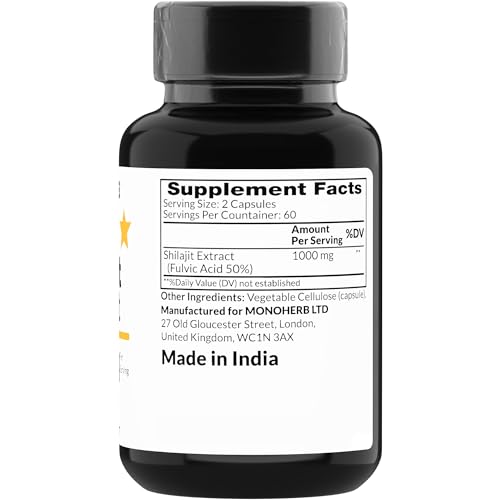 cápsulas vegetarianas de shilajit 1000 mg