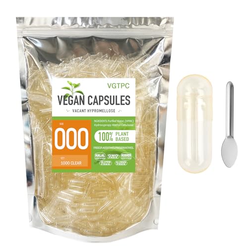 cápsulas vegetarianas tamaño 000