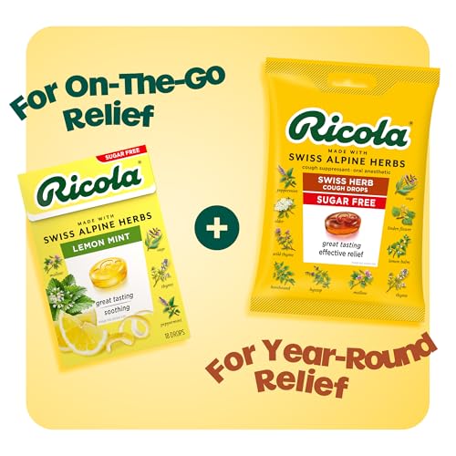 caramelos Ricola para tos seca y persistente