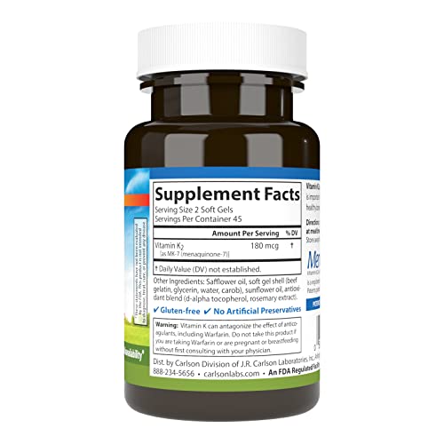 Carlson 90 cápsulas de Vitamina K
