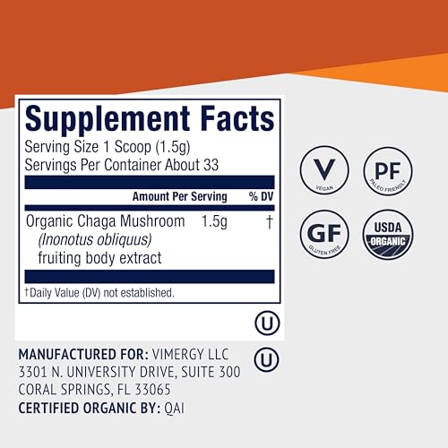 Chaga vegano para bienestar celular