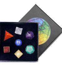 chakra y estrella merkaba en cristales