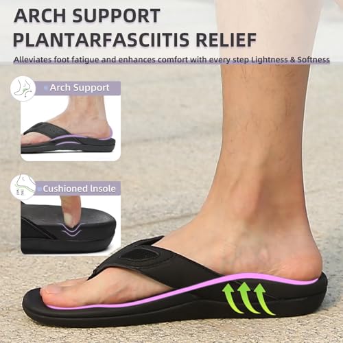 chanclas con soporte arqueado para pie