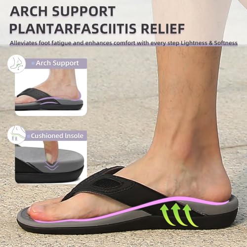 chanclas con soporte arqueado para pies