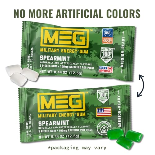Chicle de menta con cafeína