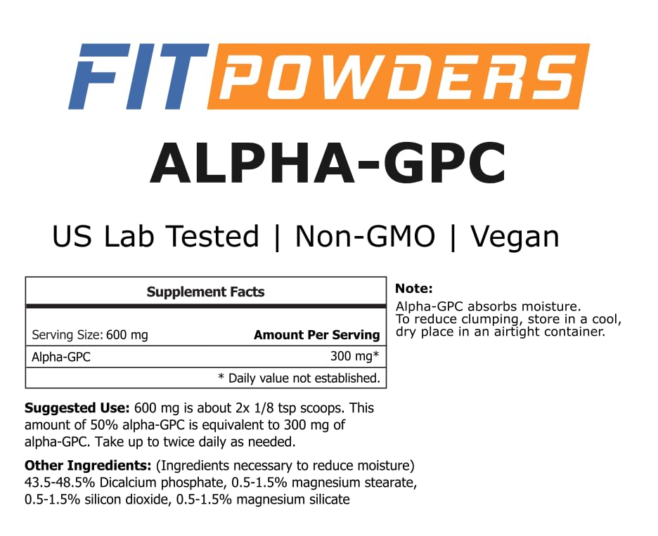 choline en polvo FitPowders 500 gramos