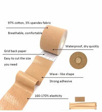 Cinta beige para cuidado de heridas