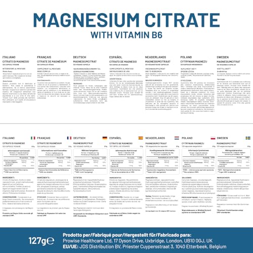 Citrato de Magnesio para relajación muscular