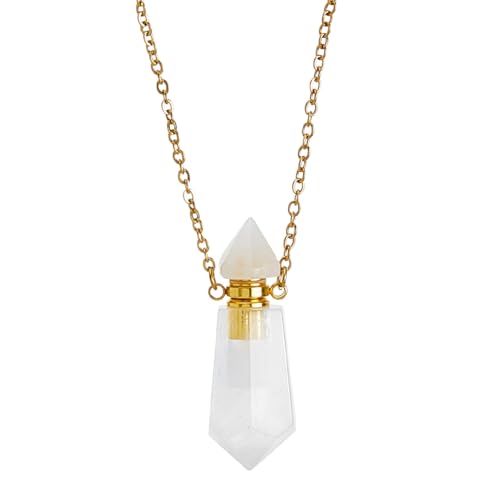 colgante de perfume cuarzo blanco