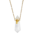 colgante de perfume cuarzo blanco