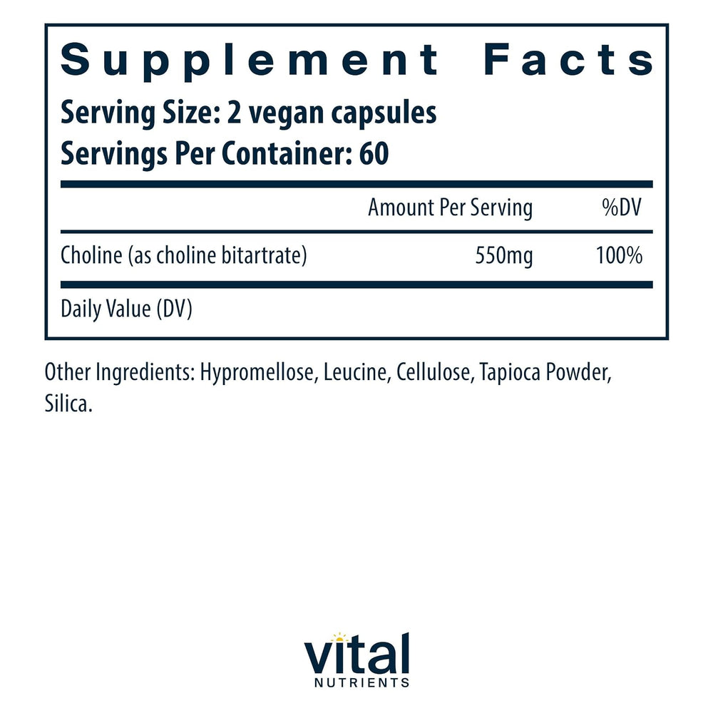 Colina 550 mg en 120 cápsulas