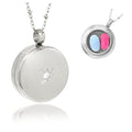 collar con locket redondo para medicamentos