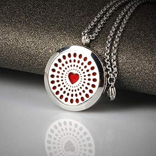 collar de acero con locket para relajación