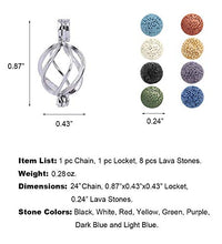 collar difusor con locket en bola torcida