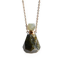 collar locket perfume labradorita elegante