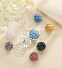 collares con rocas de lava naturales