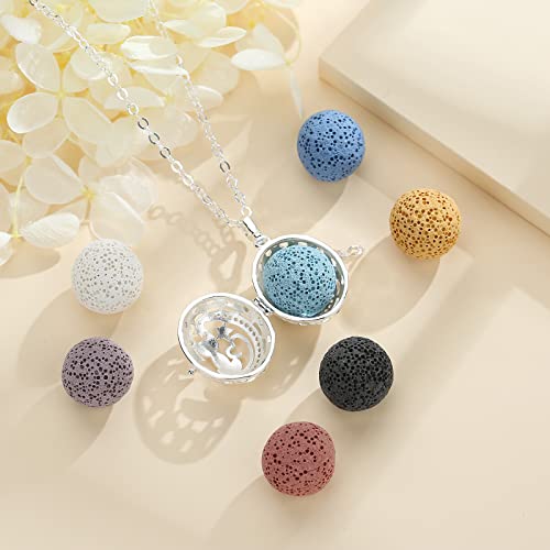 collares con rocas de lava naturales