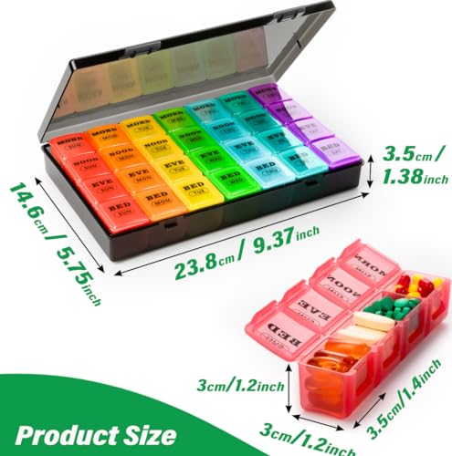 compartimentos amplios para pastillas