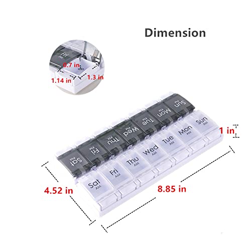 compartimentos para pastillas prácticas