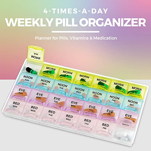compartimentos semanales para medicamentos diarios