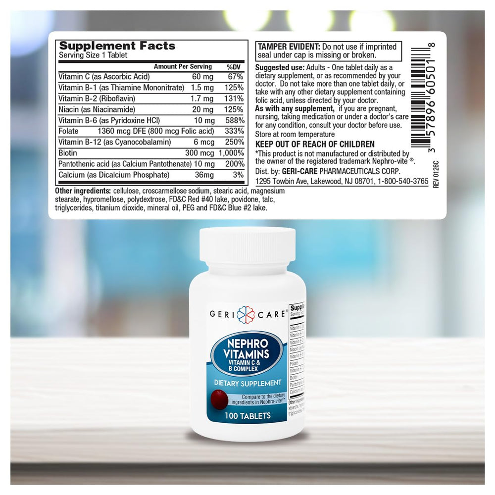 Complejo B y Vitamina C 100 tabletas