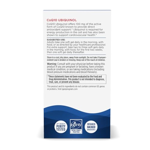 CoQ10 100 mg para bienestar diario