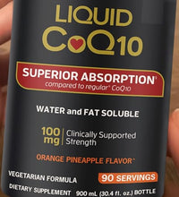CoQ10 líquido sabor naranja y piña