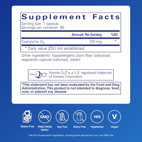 CoQ10 Pure Encapsulations para salud cardiaca