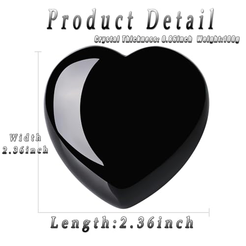 Corazón grande de obsidiana para decoración