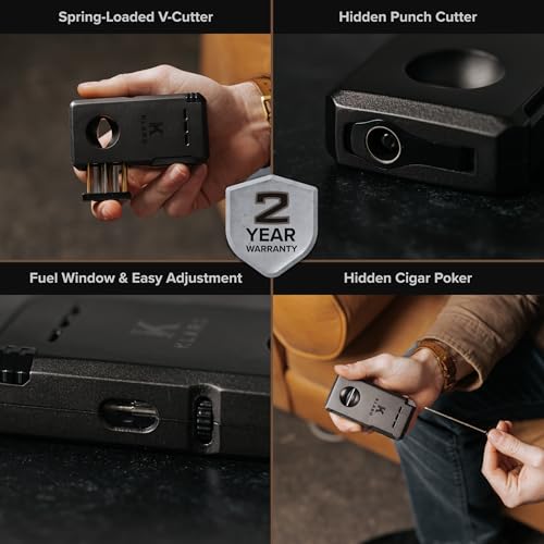 Cortador V-Cut incluido para cigarrillos