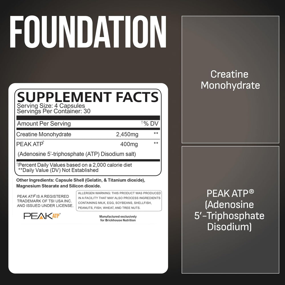 Creatina con Peak ATP® de BRICKHOUSE NUTRITION
