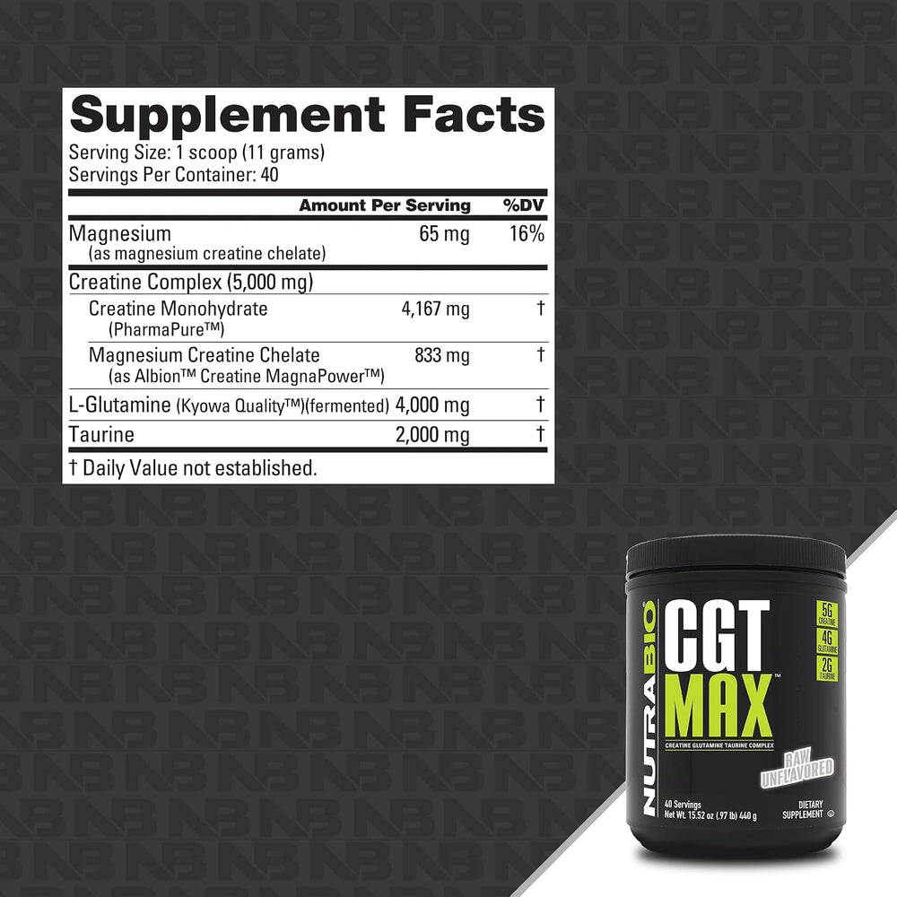 creatina y glutamina NutraBio