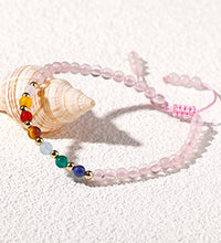 cristales de sanación en pulseras de tobillo