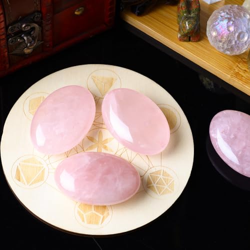 Cuarzo rosa pulido para meditación