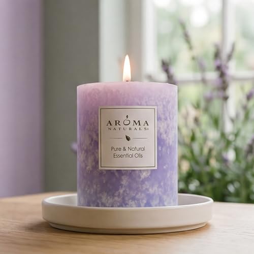 decoración con vela pilar aromática