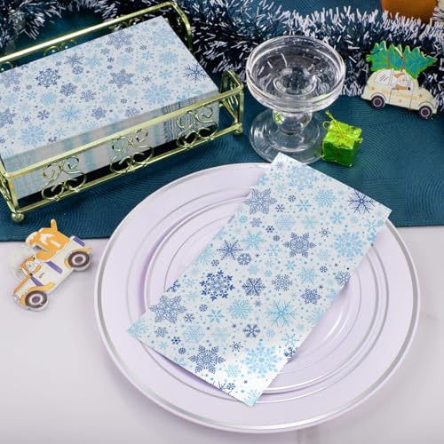 decoración de invierno con copos de nieve