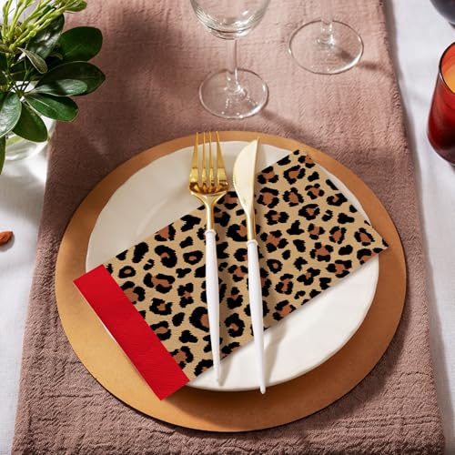 decoración elegante con servilletas marrón