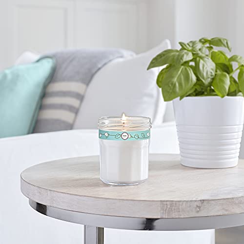 decoración elegante con vela de cristal